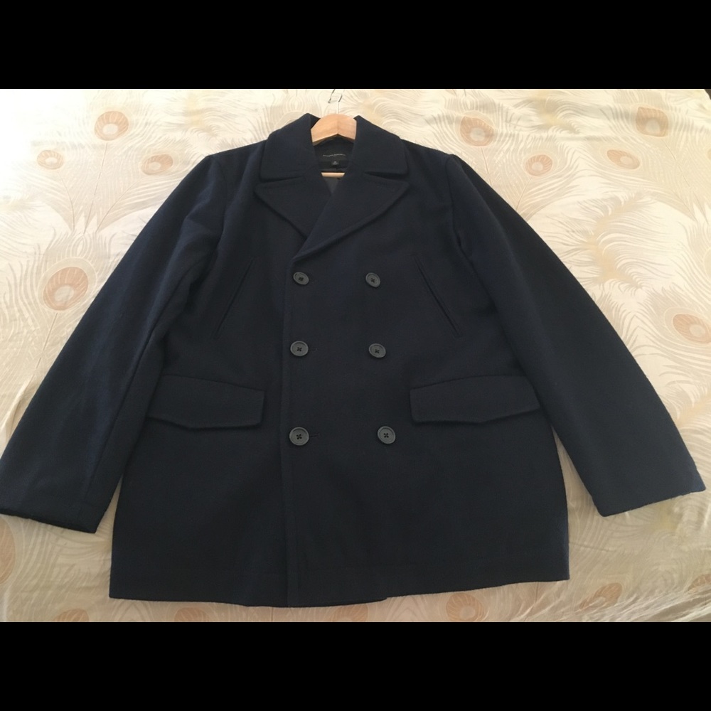 Men’s Banana Republic Navy PeaCoat size M 60% Wool